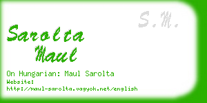 sarolta maul business card